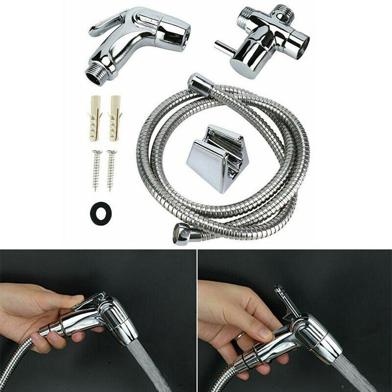 Handheld Stainless Steel Bidet Spray Shower Head Shattaf Toilet with 1.5M Hose