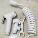 1 x Plastic Handheld Bidet Sprayer Set for Toilet with Hose Adapter Mounting