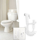 1 x Plastic Handheld Bidet Sprayer Set for Toilet with Hose Adapter Mounting