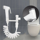 1 x Plastic Handheld Bidet Sprayer Set for Toilet with Hose Adapter Mounting
