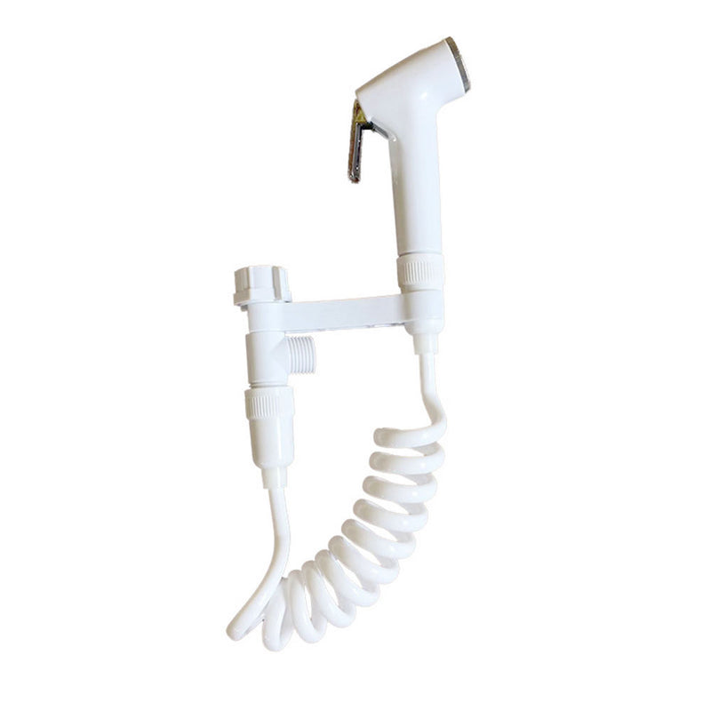 1 x Plastic Handheld Bidet Sprayer Set for Toilet with Hose Adapter Mounting