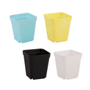 10Pcs Garden Flower Pots Nursery Plant Seedling Holder Square Basin Set