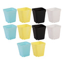 10 Pcs Set Gardening Nursery Pots Square Flower Succulent Seed Bonsai Planter