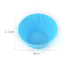 15XSilicone Round Muffin Molds Cupcake Liners Cups Chocolate Baking New