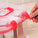 Double Layers Clear Health Pill  First Aid Handle Storage Box Home Medical Box