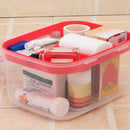 Portable Medical Box Transparent Family Medicine Box with Handle Double Layer
