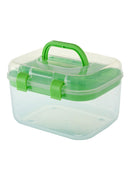 Portable Medical Box Transparent Family Medicine Box with Handle Double Layer