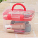 Double Layers Clear Health Pill  First Aid Handle Storage Box Home Medical Box