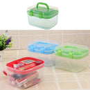 Double Layers Clear Health Pill  First Aid Handle Storage Box Home Medical Box