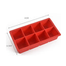 Large Silicone Ice Cube Tray Mold Square DIY Size ON Mould Big Jumbo 8 Giant