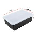 6 Big Grids CubeSilicone Ice Cube Square Tray Mold Mould  Square Ice Tray Black