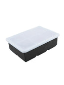 6 Big Grids CubeSilicone Ice Cube Square Tray Mold Mould  Square Ice Tray Black