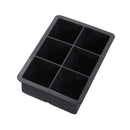 6 Big Grids CubeSilicone Ice Cube Square Tray Mold Mould  Square Ice Tray Black
