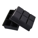 6 Big Grids CubeSilicone Ice Cube Square Tray Mold Mould  Square Ice Tray Black