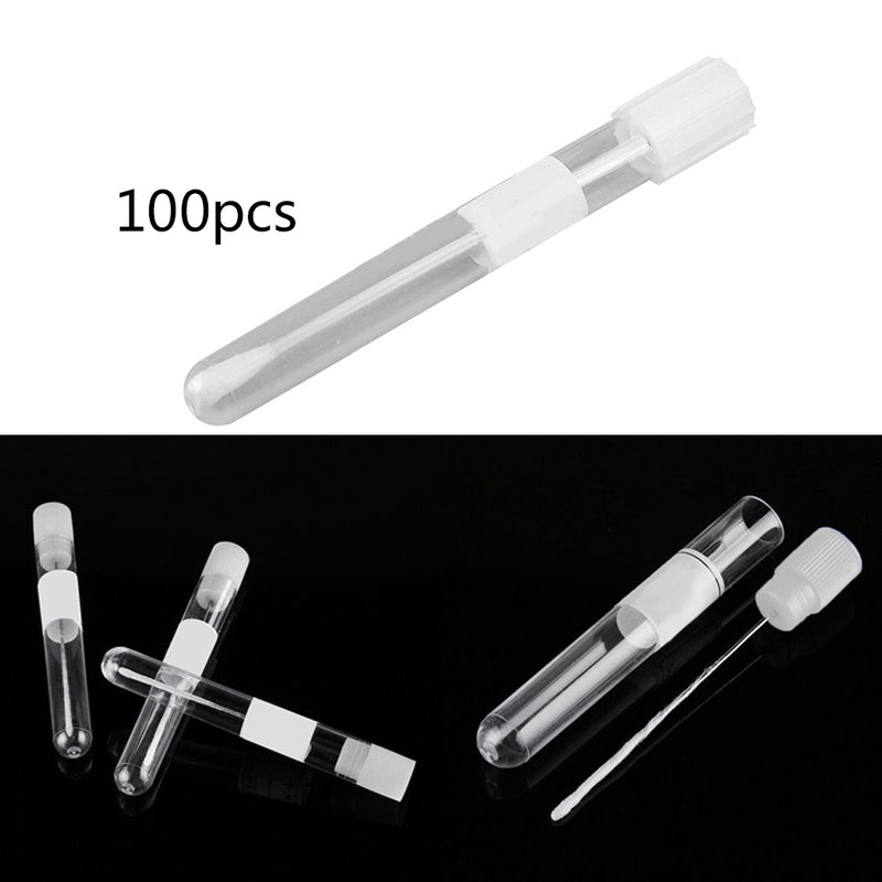 100Pcs Disposable Sterile Single Use Swabs Test Tube  Female Hard Tube
