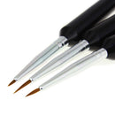 3Pcs Nail Art Detail Brush Super-thin Line Drawing Pen Manicure for Tips