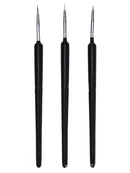 3Pcs Nail Art Super Thin Liner Brush Painting Flower Drawing Lines Manicure