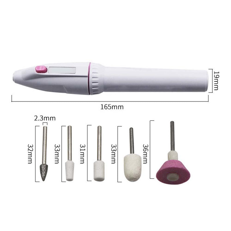 1 x Electric Nail File Art Drill File Acrylic Manicure Pedicure Portable Machine