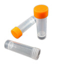 100Pcs Clear Plastic Test Tube Vial Storage Container Bottle with Screw Cap 5ml