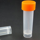 100 x Small Clear Plastic Test Tubes Screw Top 5ML Plastic Sample Bottles