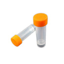 100Pcs Clear Plastic Test Tube Vial Storage Container Bottle with Screw Cap 5ml