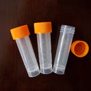 100 x Small Clear Plastic Test Tubes Screw Top 5ML Plastic Sample Bottles