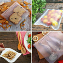 3XLunch-Box Freezer-Bag Ziplock Silicone Reusable Leakproof Silicone Zip Bag Hot