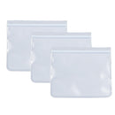 3Pcs Lunch-Box Freezer-Bag Ziplock Silicone Reusable Leakproof Silicone Zip Bag