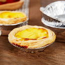 100PCS Baking Egg Tart Mould Cake Cups Circular Tins Pie Mold Plate Oven