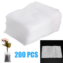 200pcs Biodegradable Plant Grow Bags Non-woven Nursery Bags Seedling Pots 8*10cm
