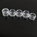 5 Pcs Stacking Clear Plastic Jar Cosmetic Sample Nail Art Makeup Container New