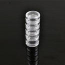 5 Pcs Stacking Clear Plastic Jar Cosmetic Sample Nail Art Makeup Container New