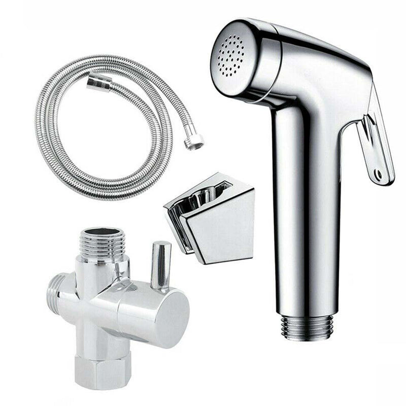 1 x Toilet Bidet Spray Stainless Steel Handheld Shattaf Bathroom Bidet Spray Set