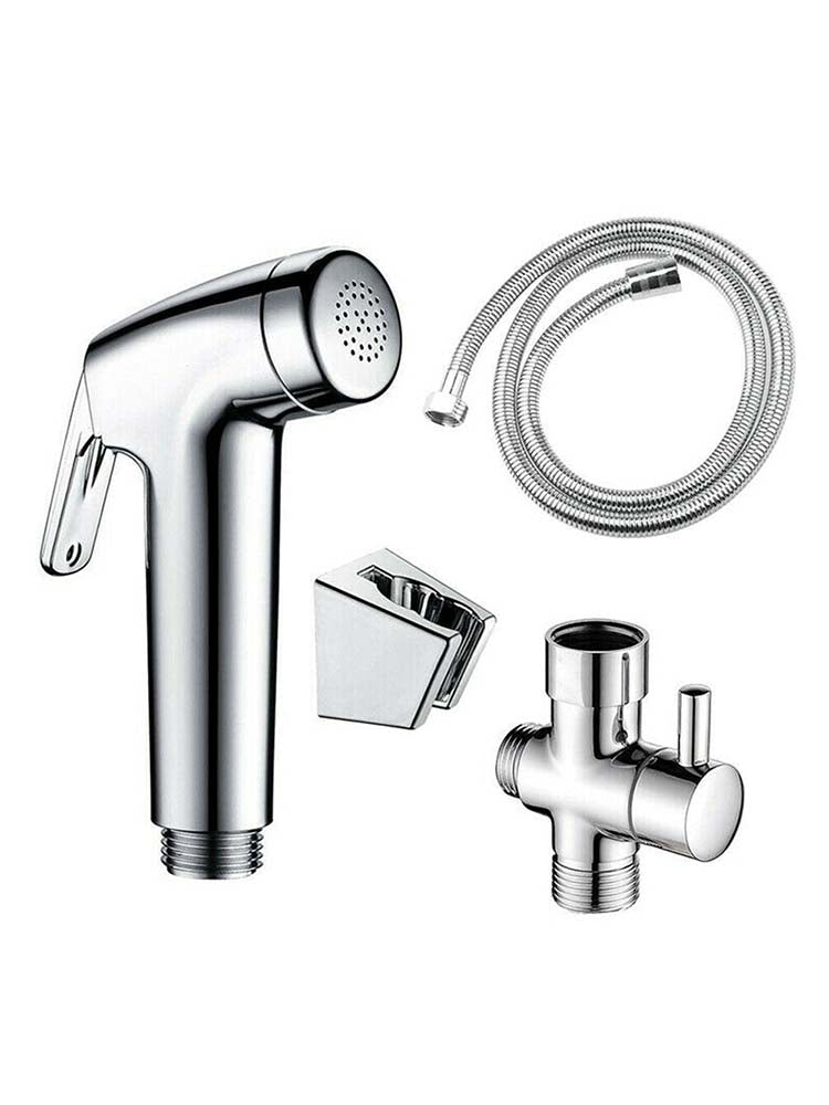 1 x Toilet Bidet Spray Stainless Steel Handheld Shattaf Bathroom Bidet Spray Set