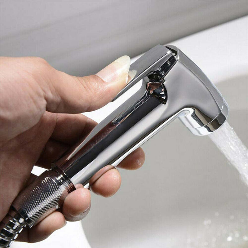1 x Toilet Bidet Spray Stainless Steel Handheld Shattaf Bathroom Bidet Spray Set