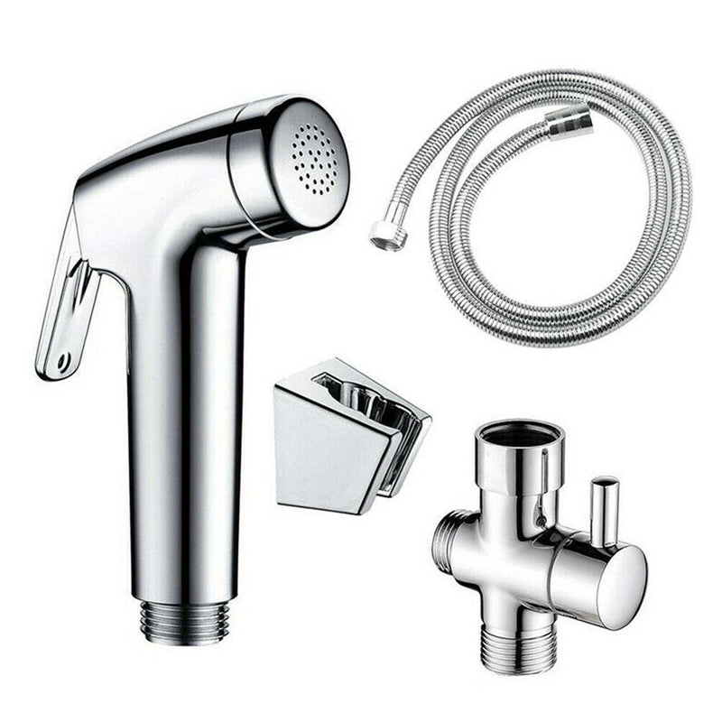 1 x Toilet Bidet Spray Stainless Steel Handheld Shattaf Bathroom Bidet Spray Set