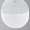 2x Semicircular Wall Hanging Glass Flower Vase Plant White Container Hot