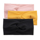 3xCotton Headband Twist Knot Elastic Head Wrap Gym Yoga Hair Band Hot