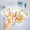 20Pcs Plastic Jar Zipper Bags Food Storage Snack Sandwich Ziplock Reusable Seal