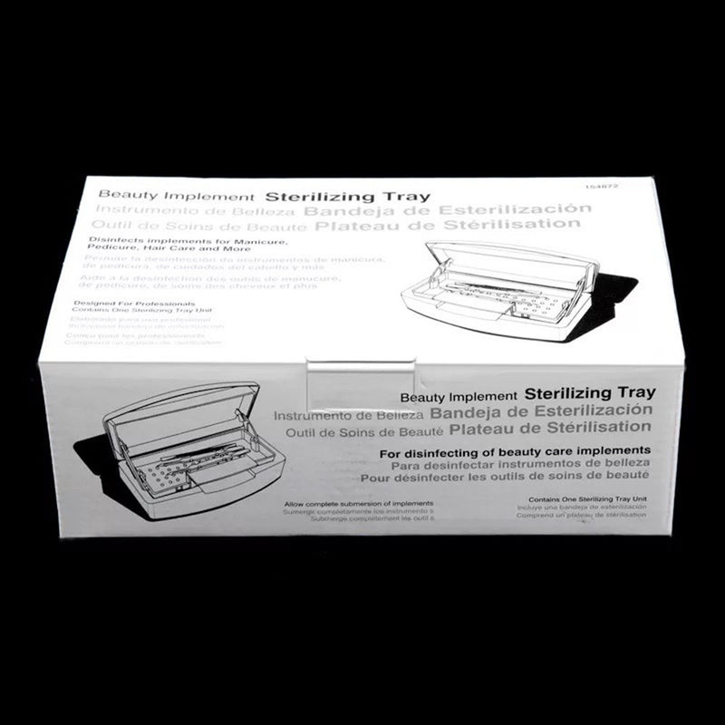 Nail Sterilizer Tray Implement Pedicure Manicure Boxes White Steril Tool