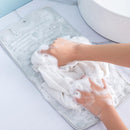 1x Brush Pad Home Folding Washboard Mat Wash Board With Suction Light Gray