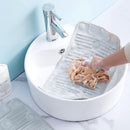 1x Brush Pad Home Folding Washboard Mat Wash Board With Suction Light Gray