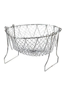 Stainless Steel Frying Net Round Basket Strainer French Fries Fried Food+Handle