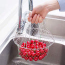 Stainless Steel Frying Net Round Basket Strainer French Fries Fried Food+Handle