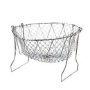 Stainless Steel Frying Net Round Basket Strainer French Fries Fried Food+Handle