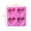 2XHeart-shaped Silicone Mold Fondant Cake Decor Chocolate Baking Durable