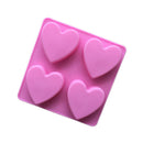 2XHeart-shaped Silicone Mold Fondant Cake Decor Chocolate Baking Durable