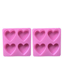 2XHeart-shaped Silicone Mold Fondant Cake Decor Chocolate Baking Durable