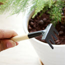 2 Pack Mini Garden Hand Tools Set Shovel Spade Rake Trowel Wood Handle
