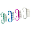 Nail Art Dust Brush 4Pcs Handle Grip Fingernail Scrub Cleaner Pedicure Tools
